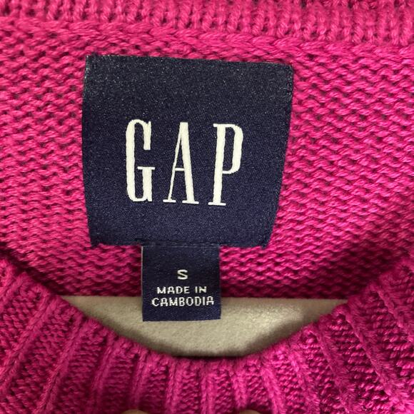 Gap Women's Size Small Pink Crewneck Knit Sweater - Picture 3 of 10